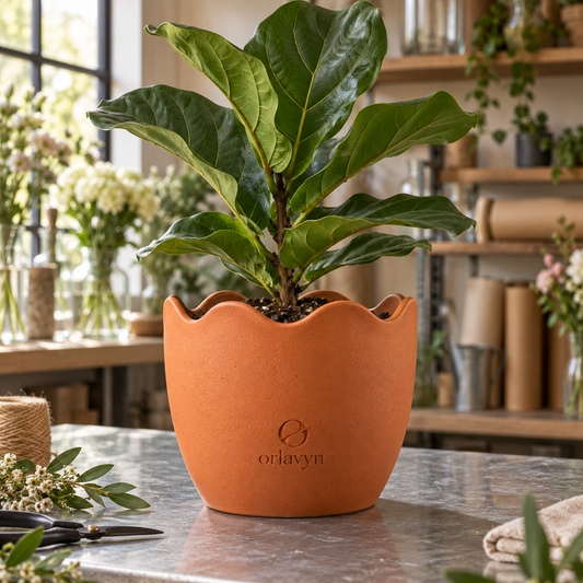 Orlavyn® Terracotta Wave Edge Planter