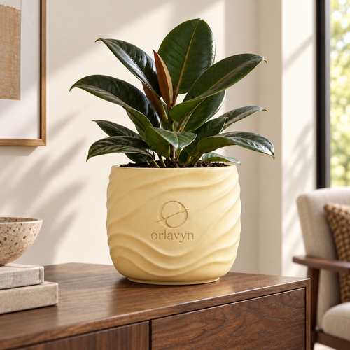 Orlavyn® Butter Yellow Dune Wave Planter