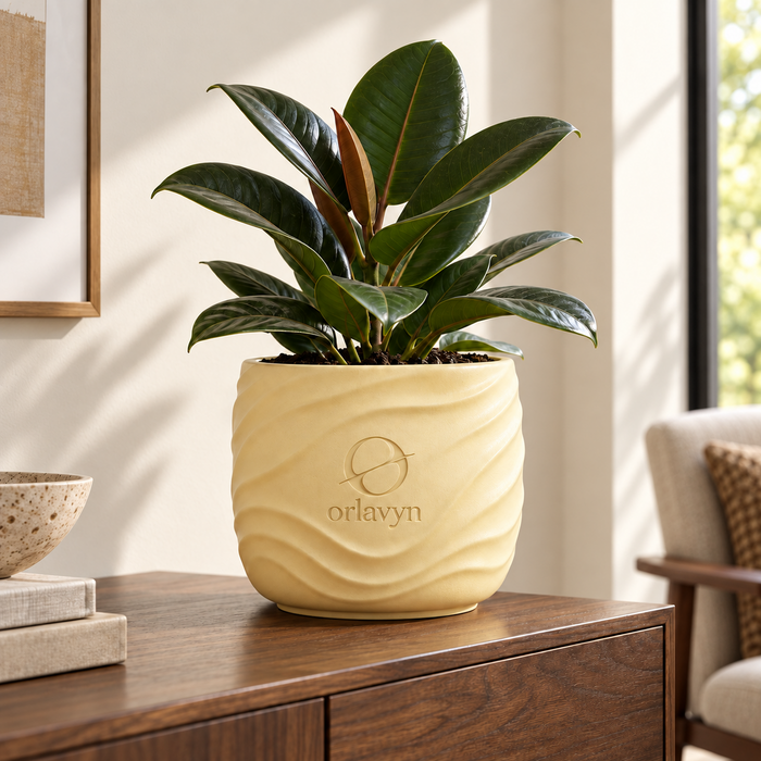 Orlavyn® Butter Yellow Dune Wave Planter