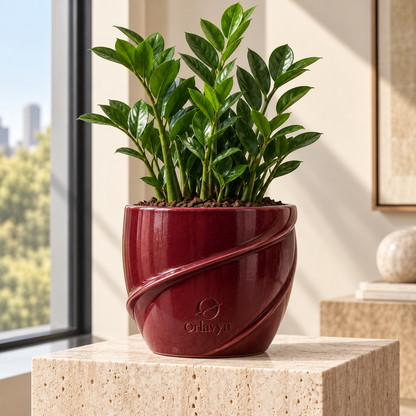 Orlavyn® Burgundy Spiral Form Planter