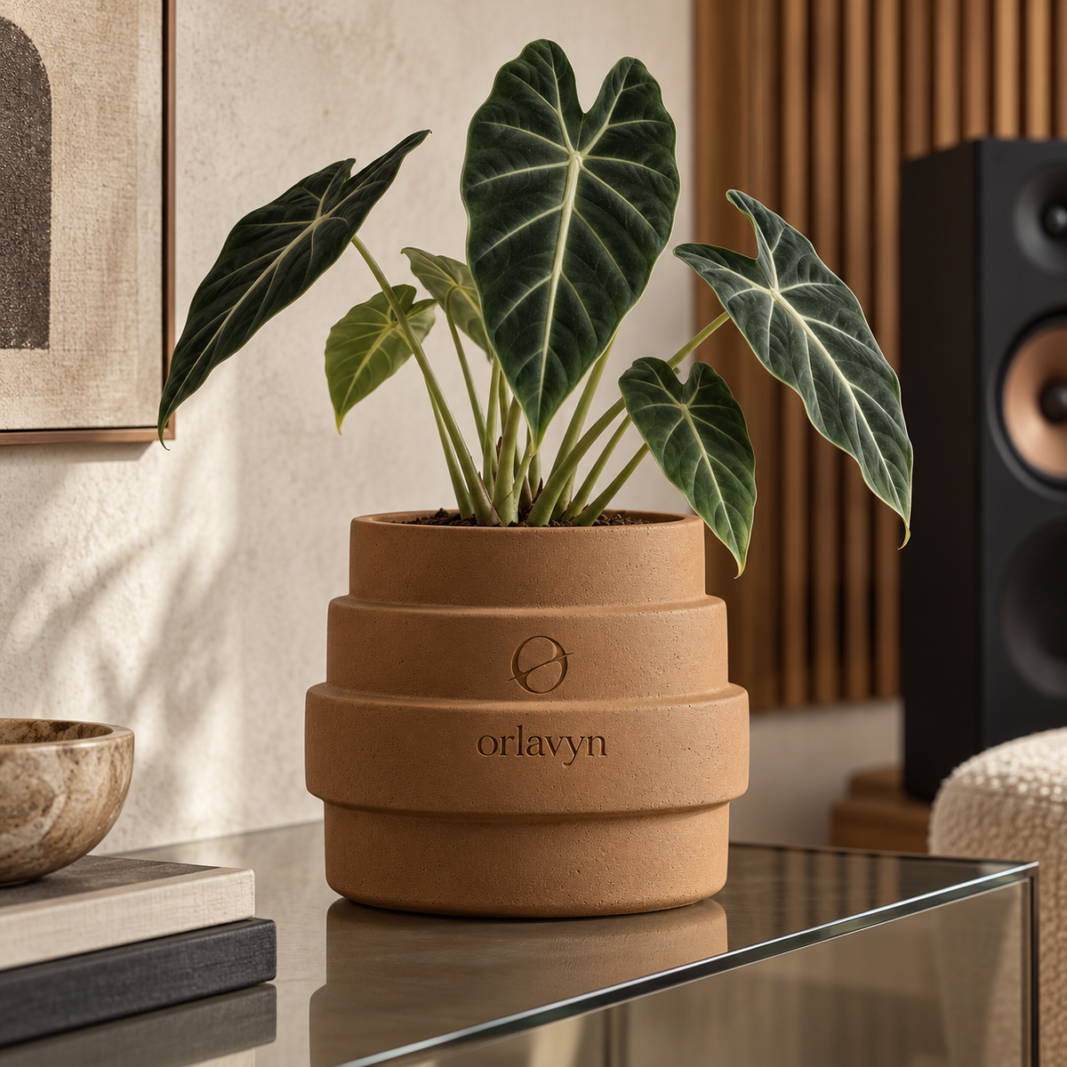 Orlavyn® Ochre Clay Layered Step Planter