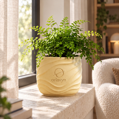 Orlavyn® Butter Yellow Dune Wave Planter