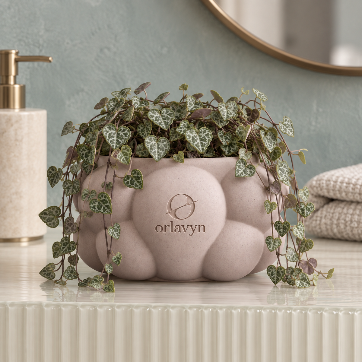 Orlavyn® Dusty Rose Bubble Form Planter